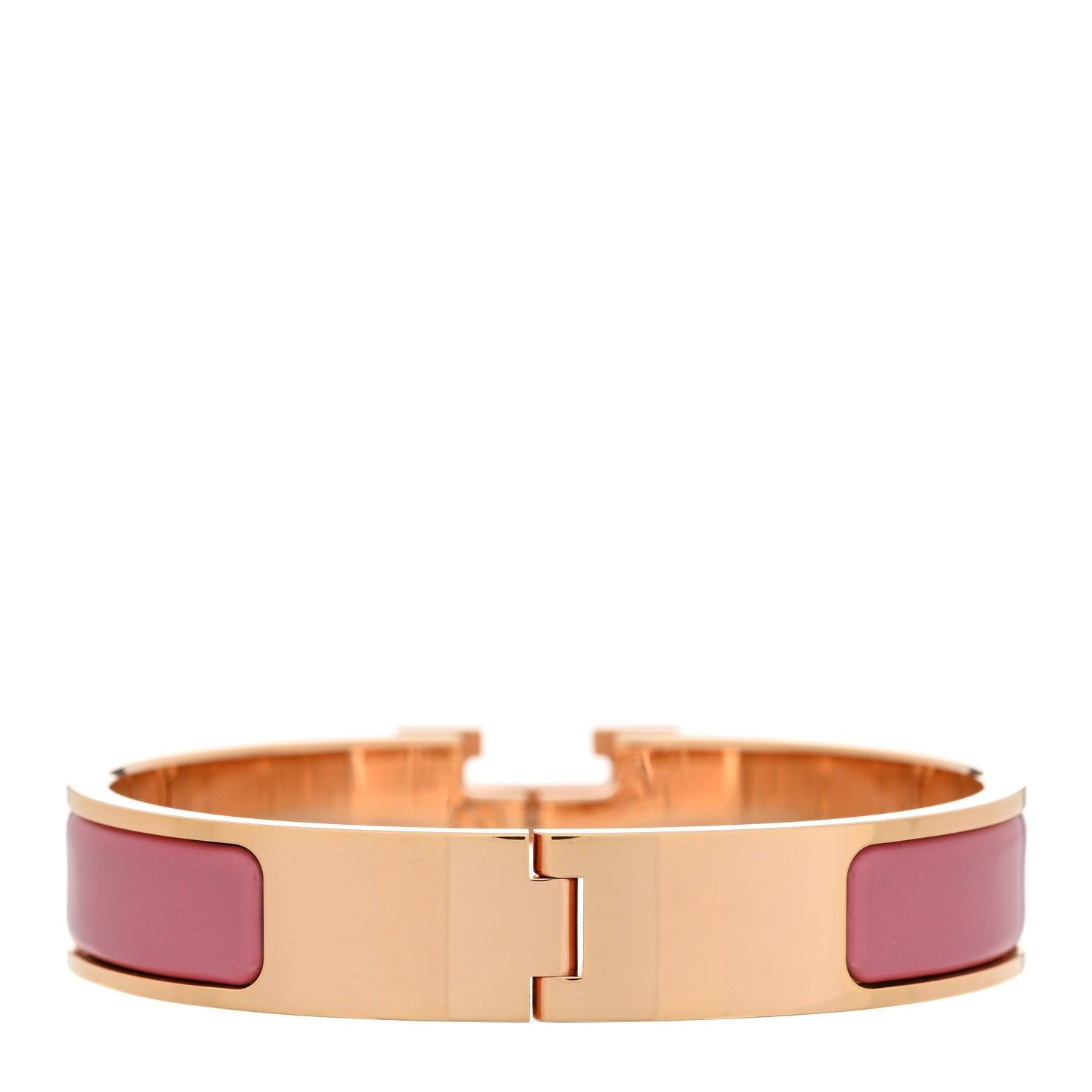 Hermes Enamel Narrow Clic Clac H Bracelet PM Rose Patch 3 of 4