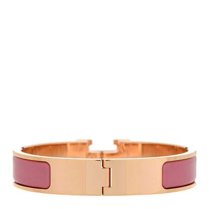 Hermes Enamel Narrow Clic Clac H Bracelet PM Rose Patch 3 of 4
