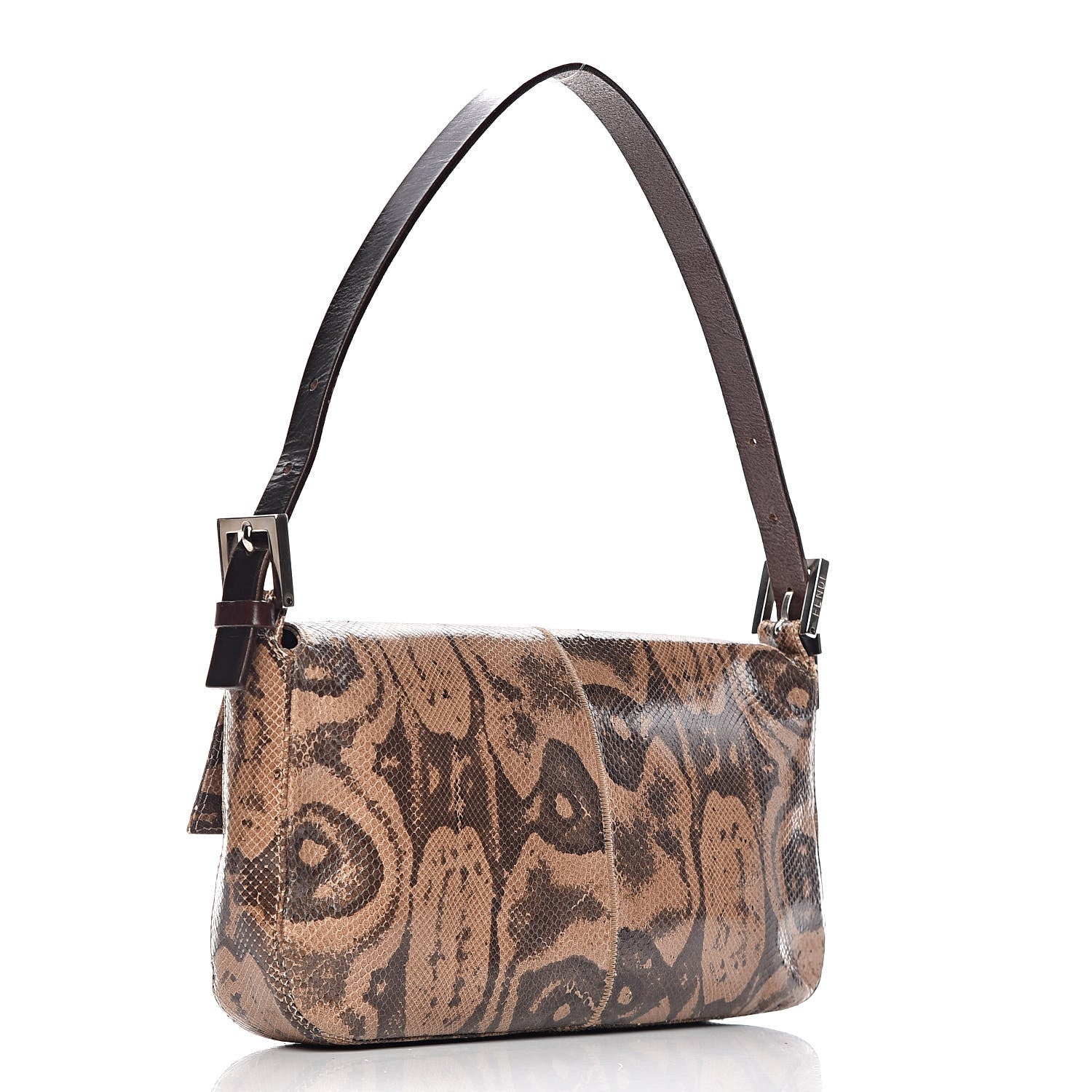 Fendi Snakeskin Baguette Brown 3 of 9