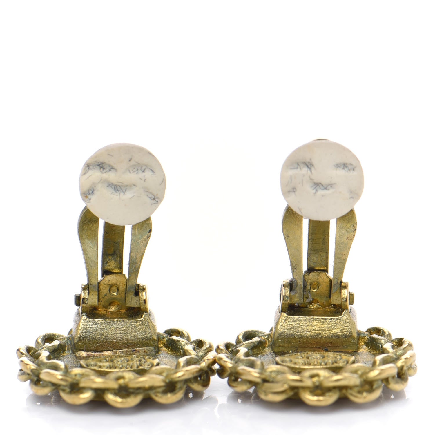 Chanel CC Clip On Earrings Gold 3 of 4