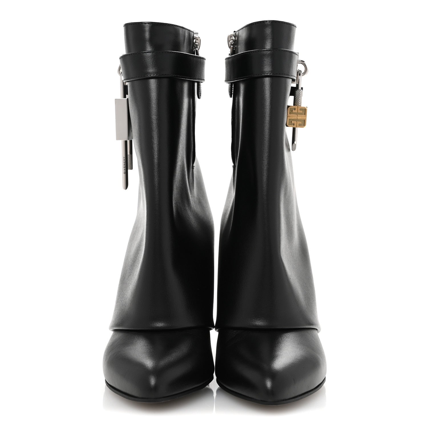 Givenchy Calfskin Shark Lock Ankle Boots 40 Black 3 of 12