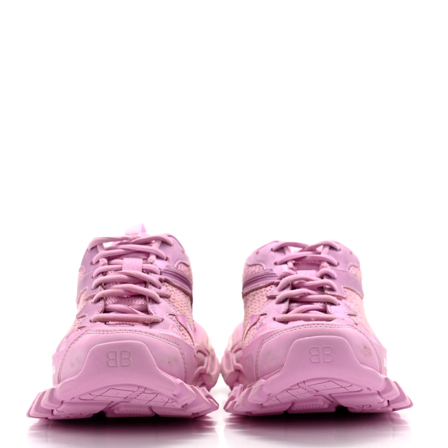 Balenciaga Mesh Nylon Destroyed Womens Track.3 Sneakers 37 Pink White 2 of 12