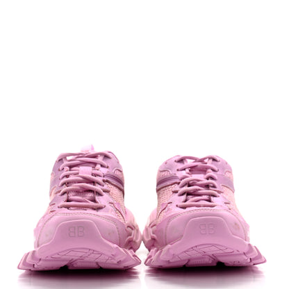 Balenciaga Mesh Nylon Destroyed Womens Track.3 Sneakers 37 Pink White 2 of 12