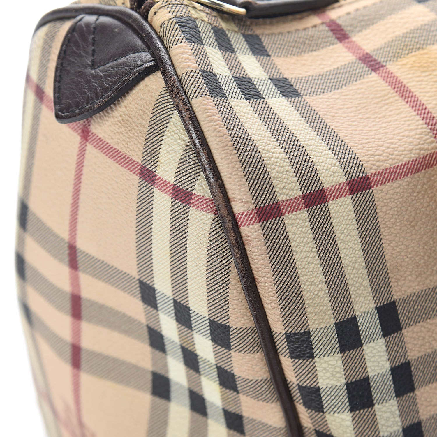 Burberry Haymarket Check Small Chester Bowling Bag Chocolate 18 of 18