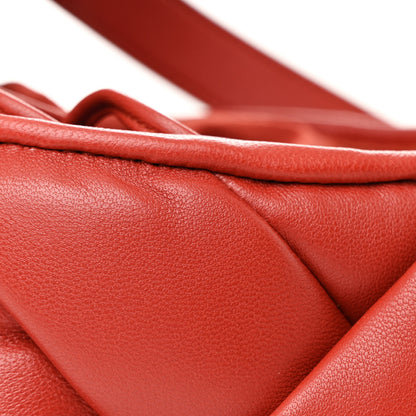 Bottega Veneta Lambskin Intreccio Small Helmet Bag China Red 8 of 10