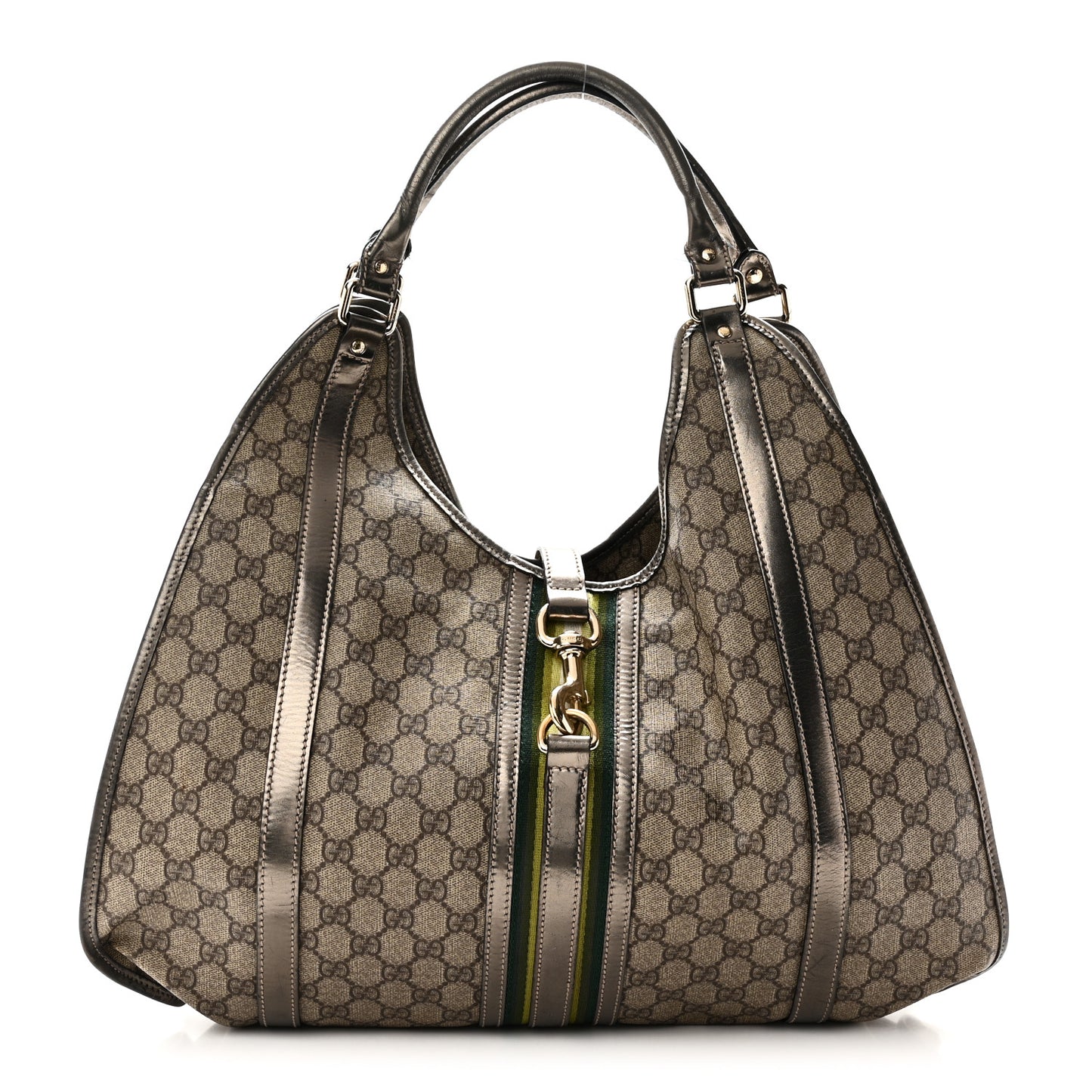 GG Plus Monogram Web Large Joy Shoulder Bag Metallic