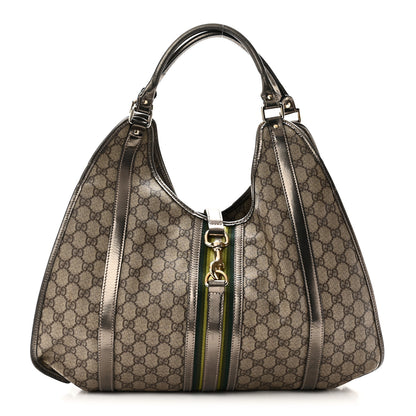 Gucci GG Plus Monogram Web Large Joy Shoulder Bag Metallic 1 of 12