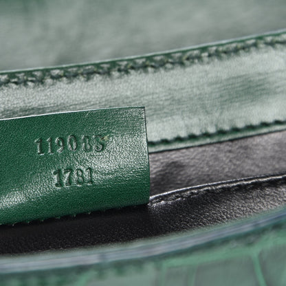 Gucci Alligator Horsebit Clutch Green 7 of 7