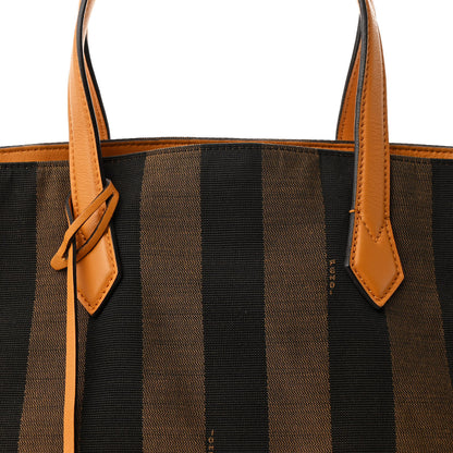 Fendi Jacquard Calfskin Pequin All In Shopper Tote Tobacco Yellow 7 of 9