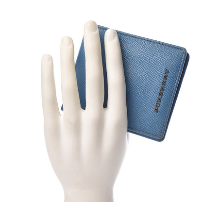 Burberry London Grainy Calfskin Bi-Fold Wallet Blue 2 of 11