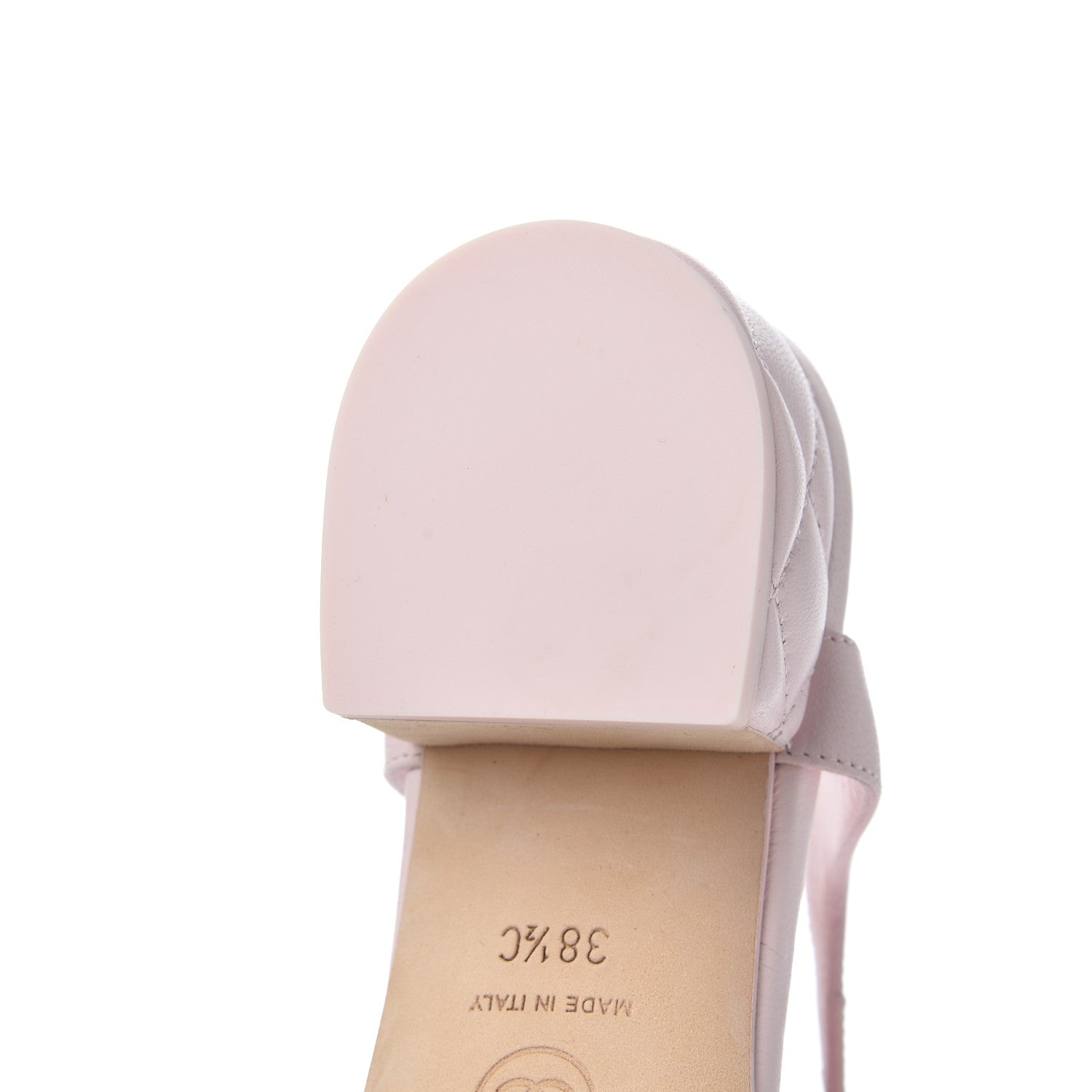 Chanel Lambskin Chain CC Logo Thong Sandals 38.5 Pink 9 of 18
