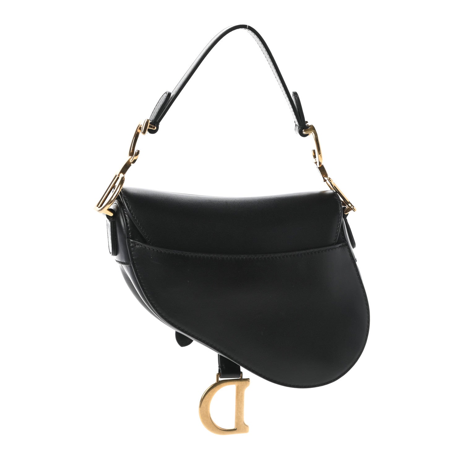 Christian Dior Calfskin Mini Saddle Bag Black 3 of 7