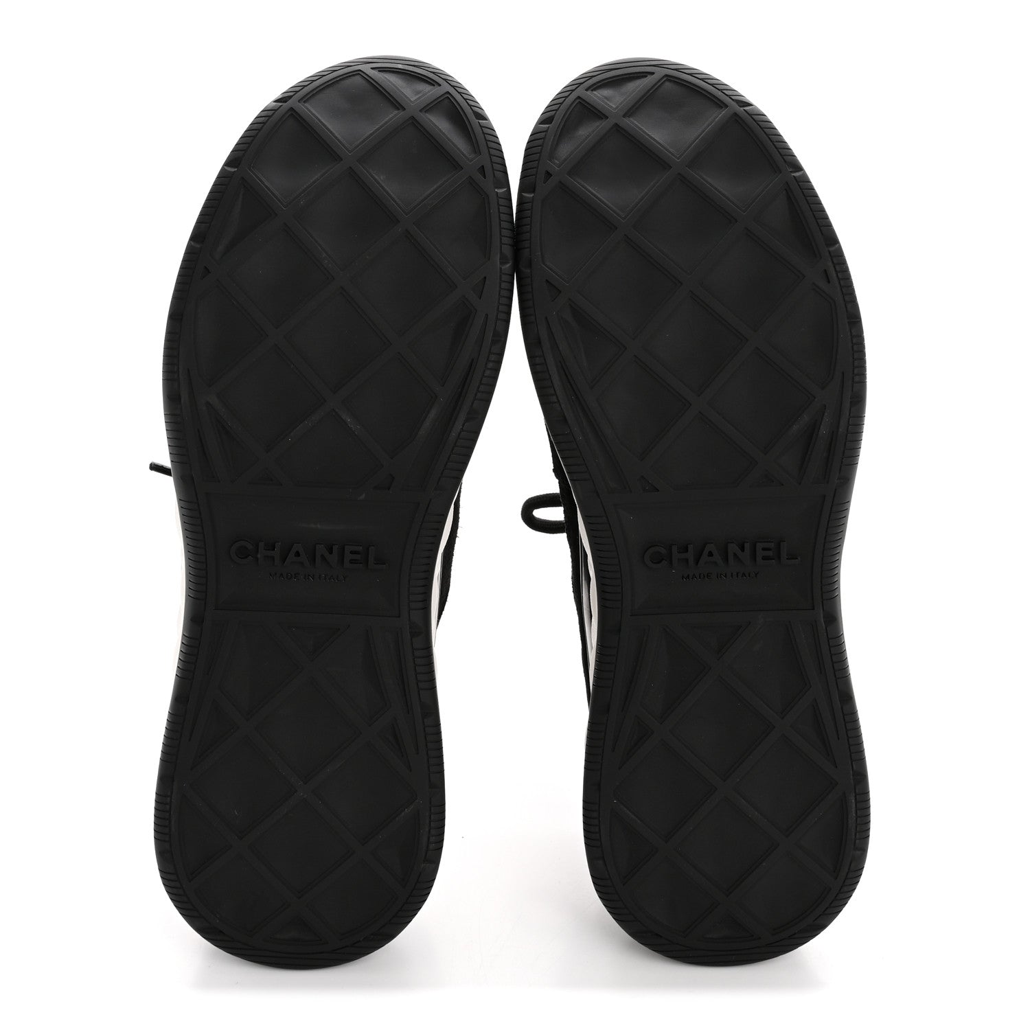 Chanel Suede Calfskin Nylon Grosgrain CC Sneakers 38 Black 6 of 10
