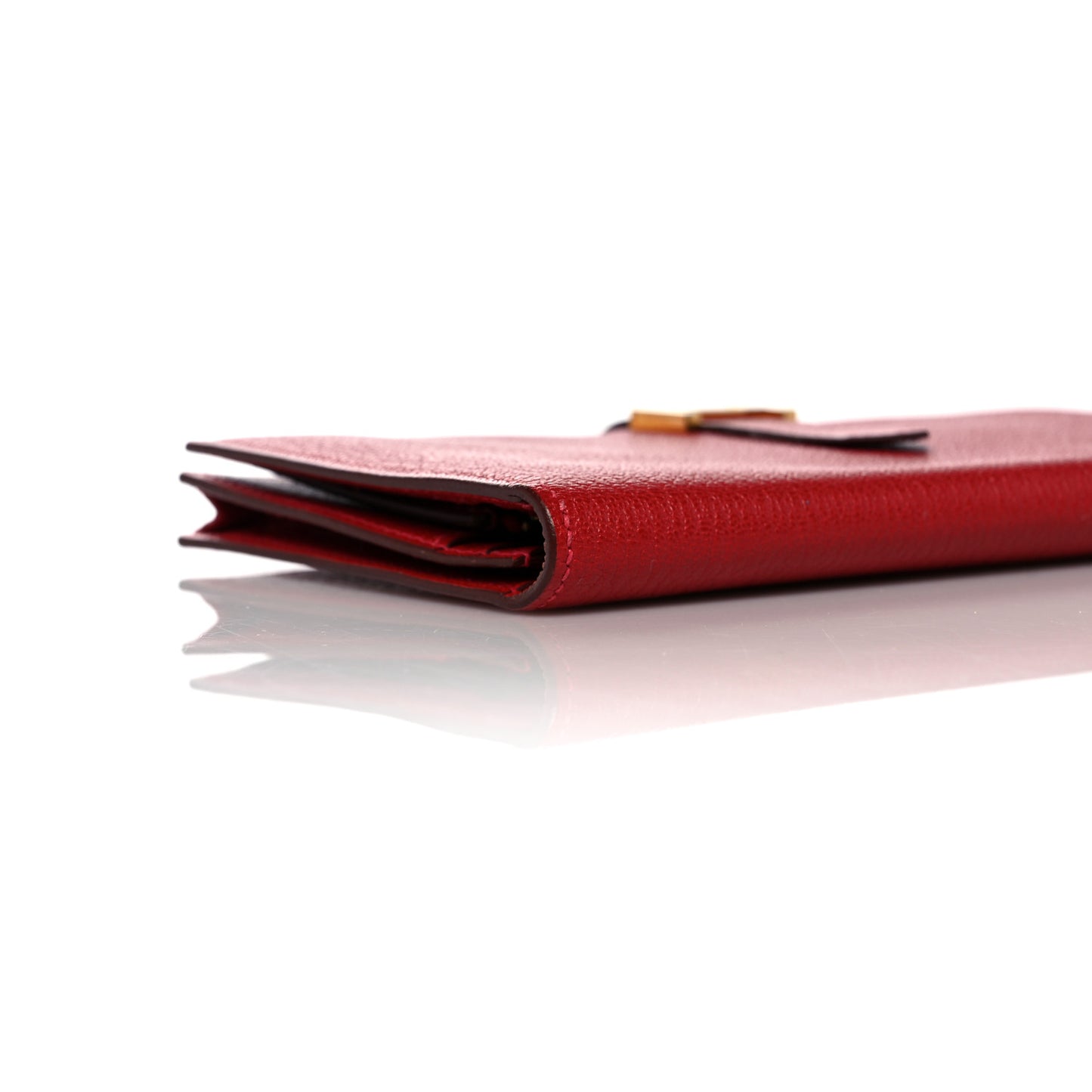 Chevre Mysore Bearn Gusset Wallet Rouge Vif