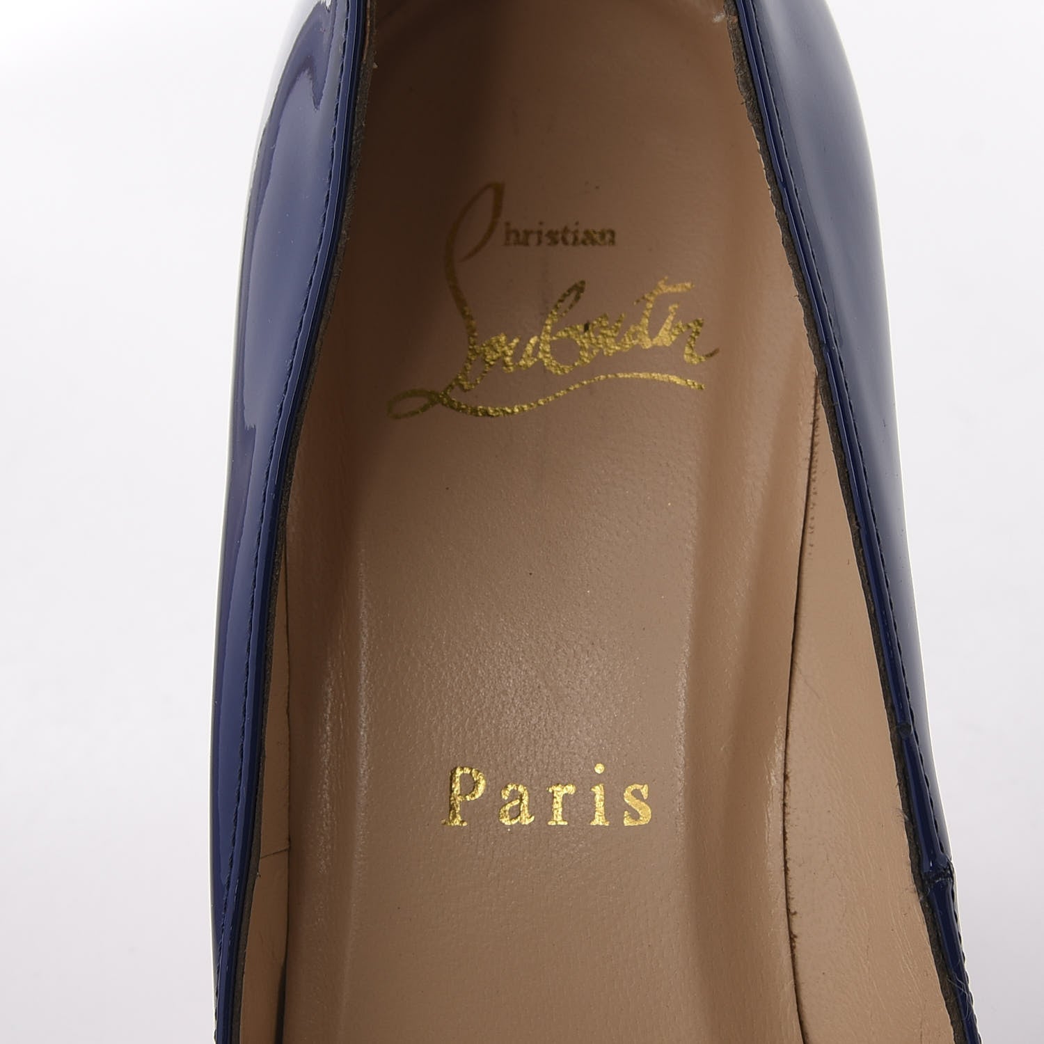 Christian Louboutin Patent Pigalle 85 Pumps 35.5 Neptune 8 of 9