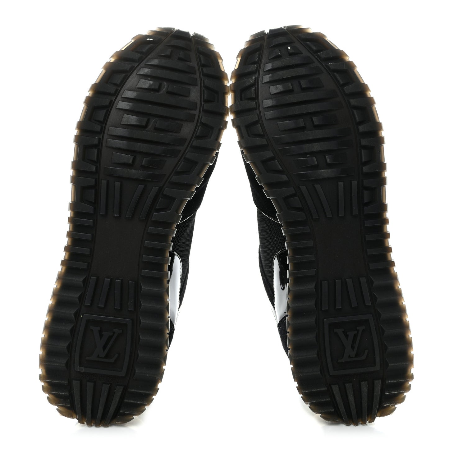 Suede Monogram Run Away Sneakers 38 Black