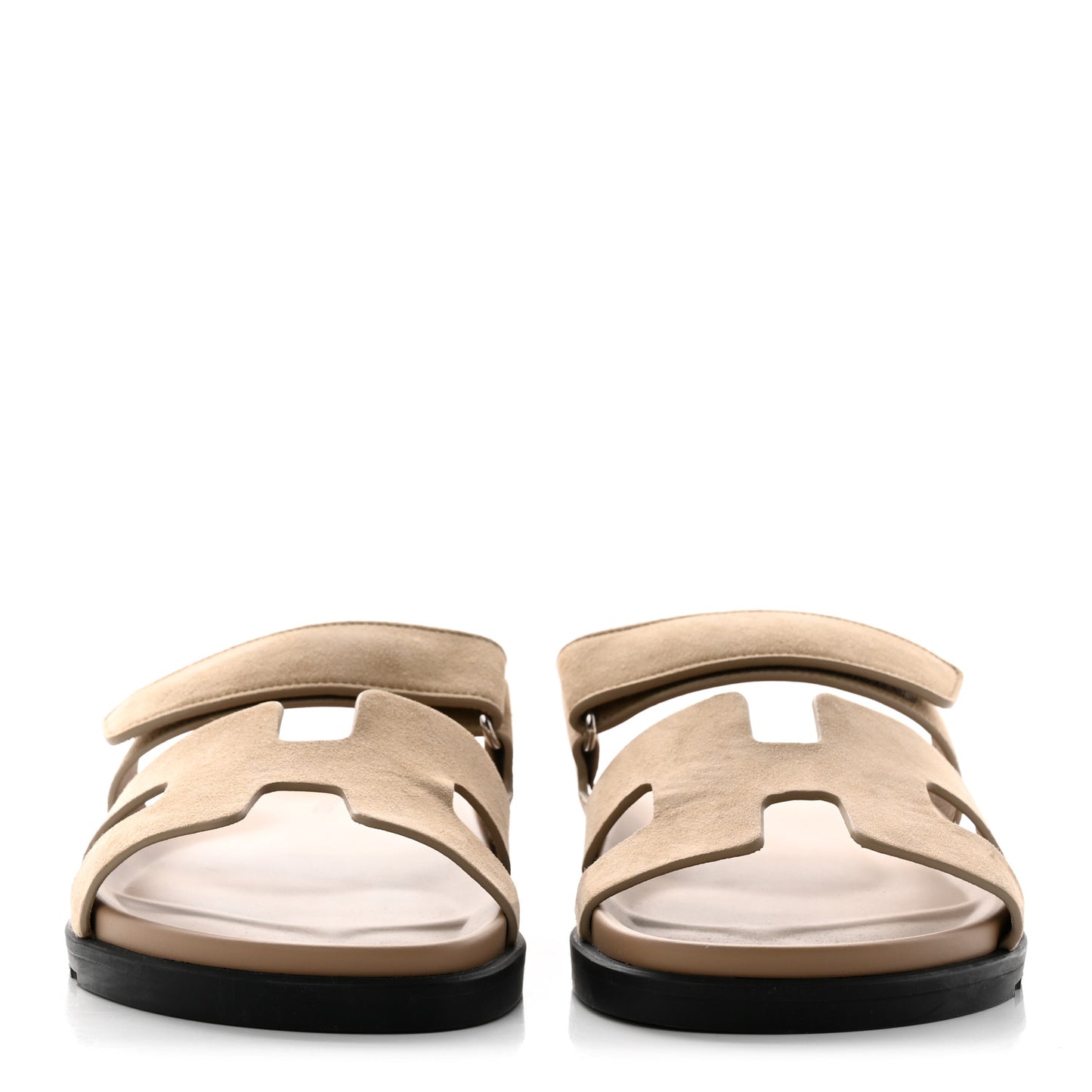 Suede Goatskin Womens Chypre Sandals 41 Beige Argile