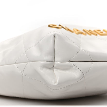 Chanel Shiny Calfskin Quilted Mini Chanel 22 White 8 of 9