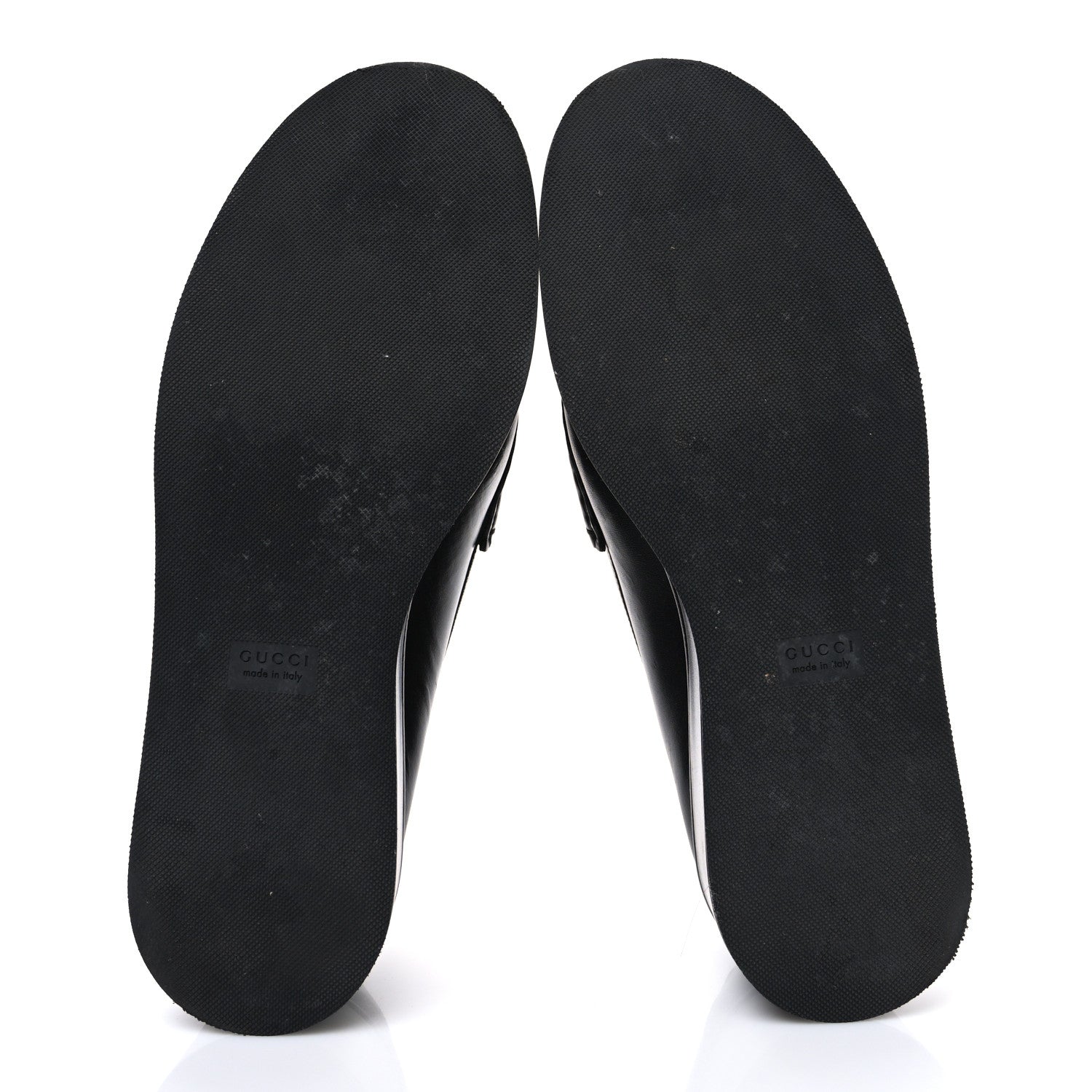 Gucci Kama Calfskin Horsebit Womens Wedge Platform Loafers 40.5 Black 7 of 11