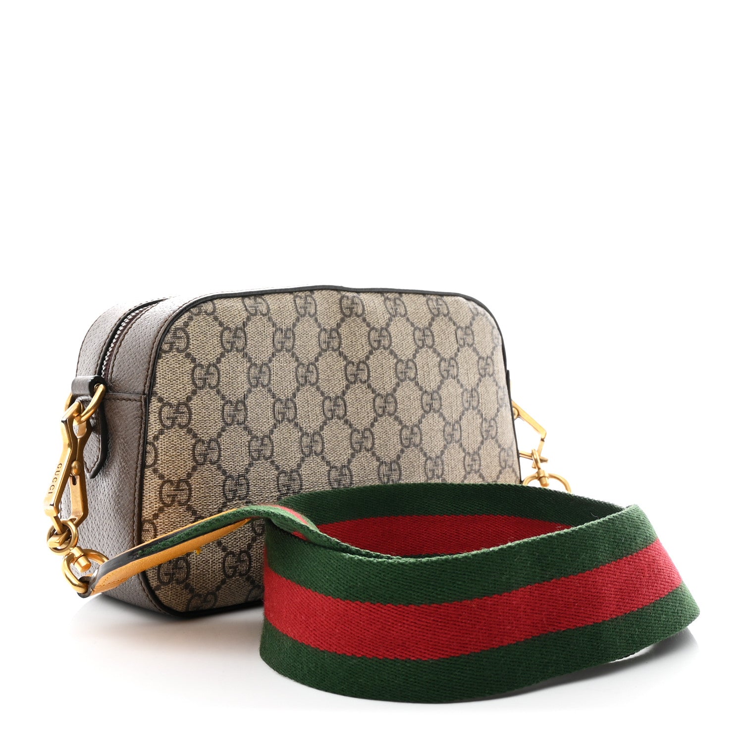 Gucci GG Supreme Monogram Web Neo Vintage Shoulder Bag Beige New Acero Crop 3 of 13