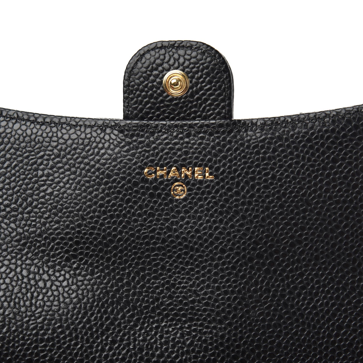 Chanel Caviar Quilted Large Gusset Flap Wallet Black 6 of 9