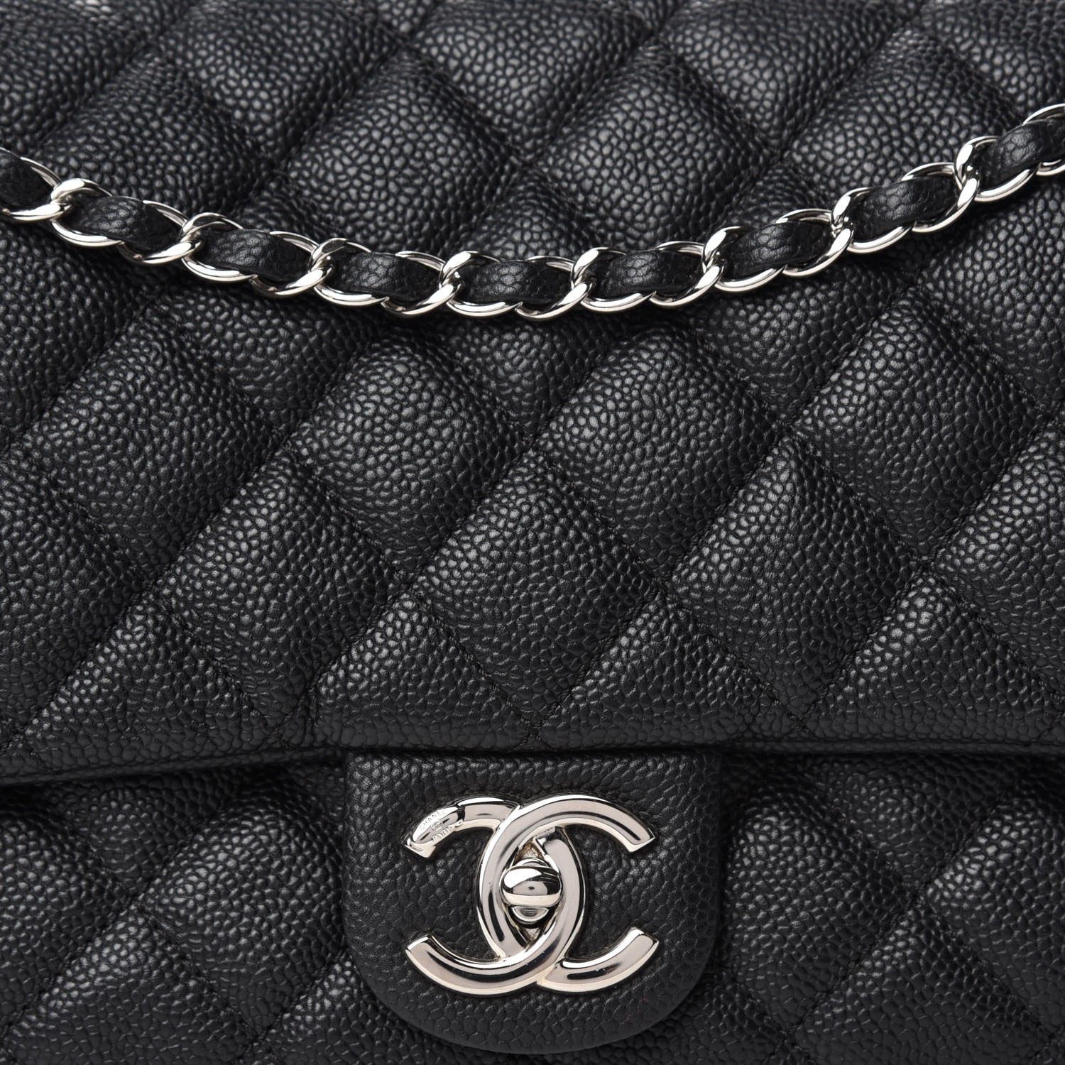 Chanel Caviar Quilted Jumbo Easy Flap Black 10 of 11