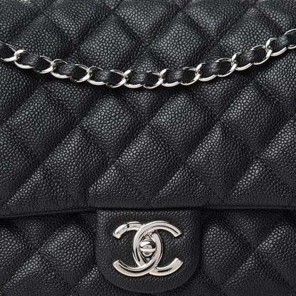 Chanel Caviar Quilted Jumbo Easy Flap Black 10 of 11