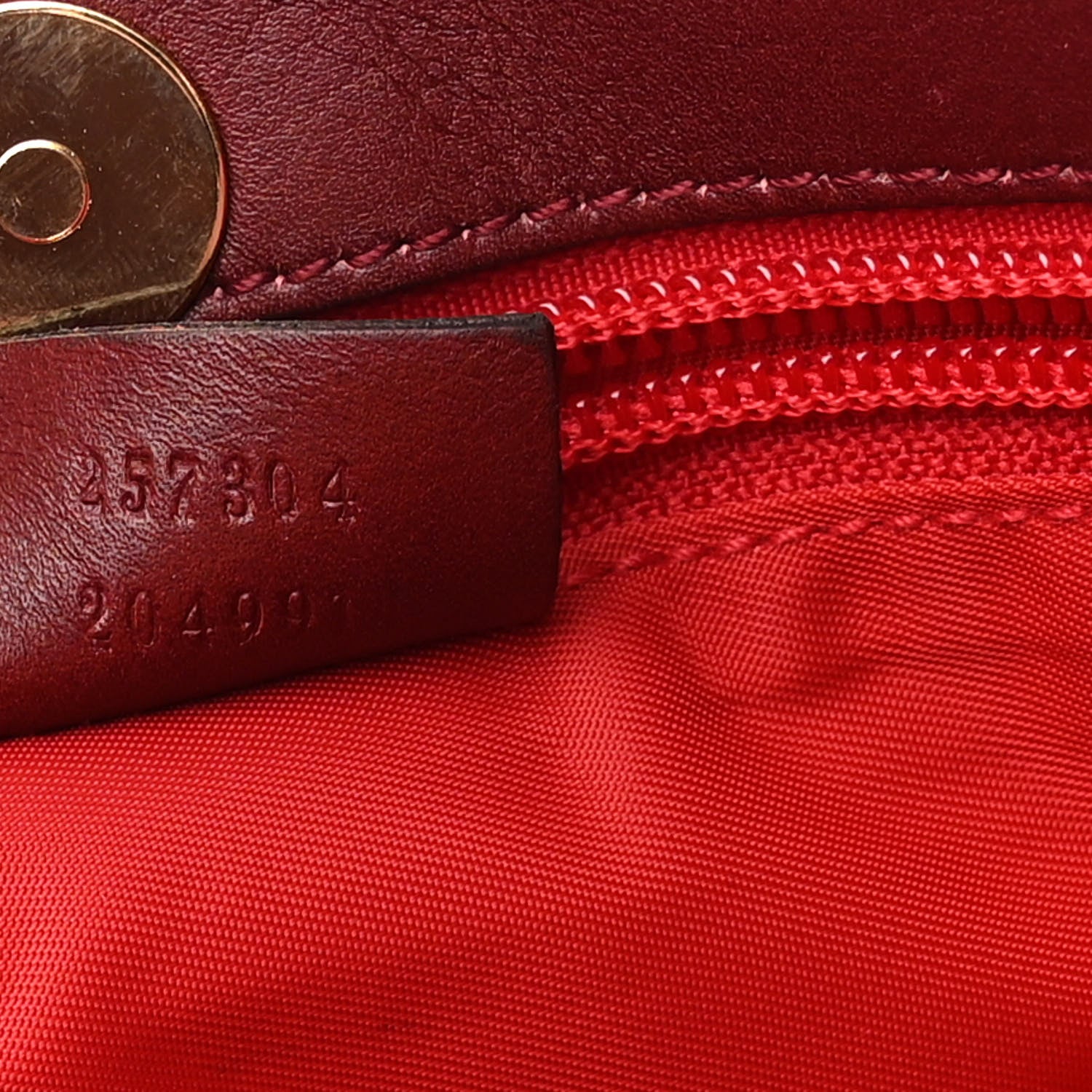 Gucci Guccissima Canvas Large Tote Black Dark Red 7 of 11