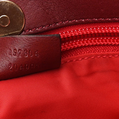 Gucci Guccissima Canvas Large Tote Black Dark Red 7 of 11
