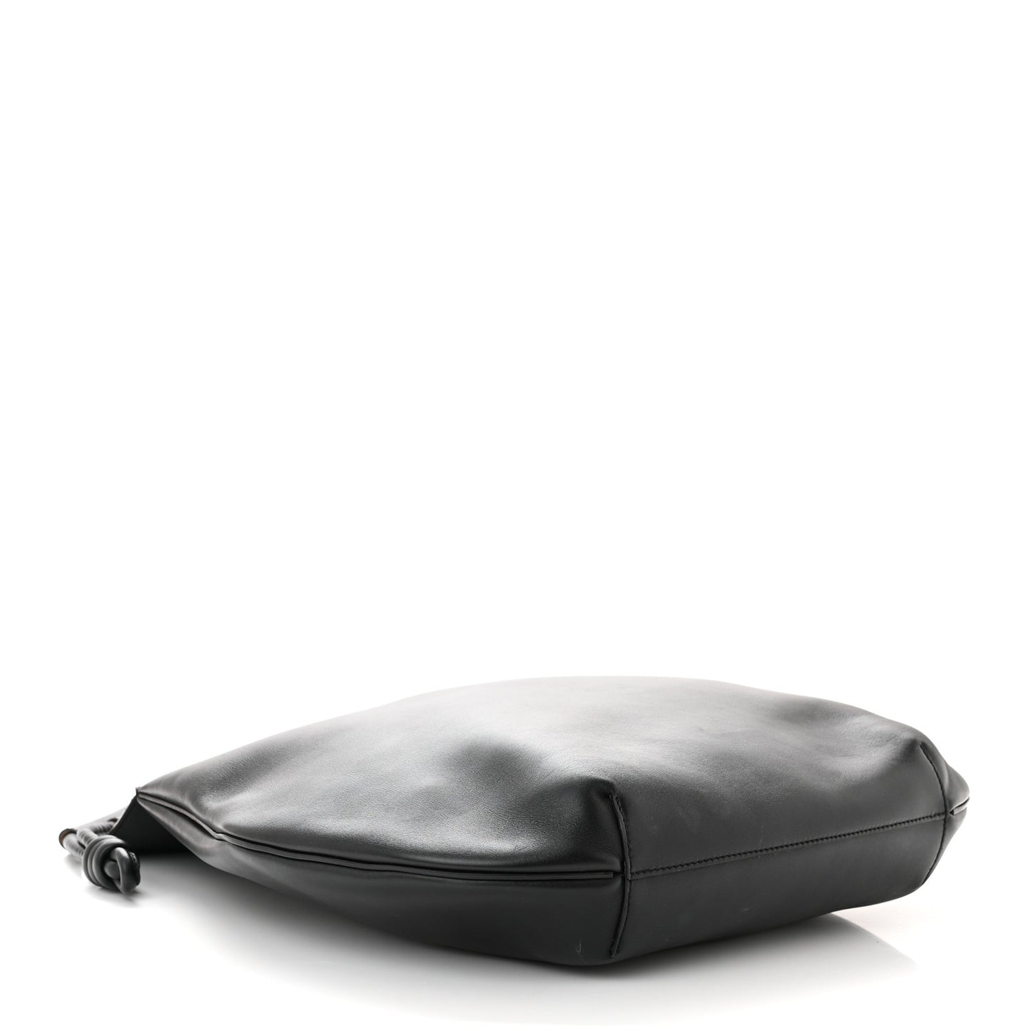 Shiny Nappa Calfskin Paseo Shoulder Bag Black