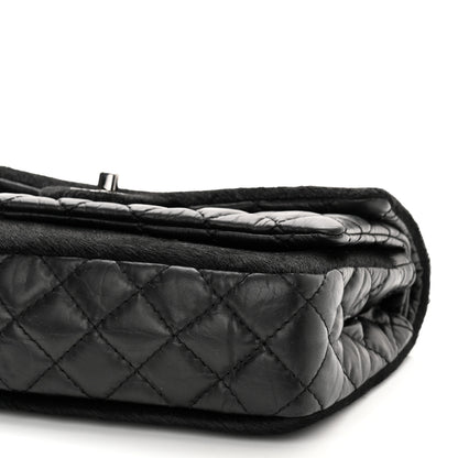 Chanel Aged Calfskin Miss Pony Fur Medium Flap Black 9 of 9