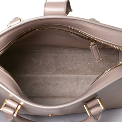 Saint Laurent Calfskin Small Monogram Cabas Dark Beige 6 of 12