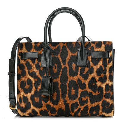 Saint Laurent Pony Effect Calfskin Leopard Print Baby Supple Sac De Jour 1 of 9