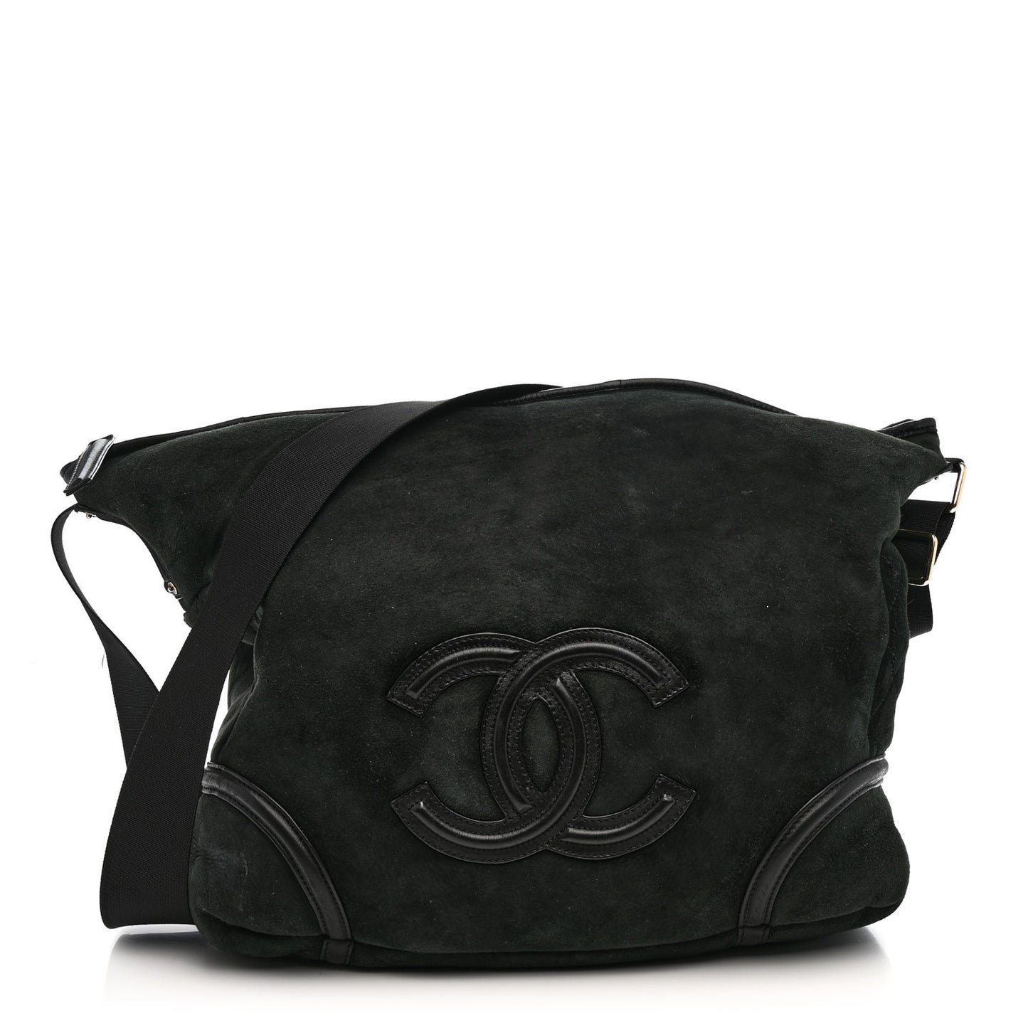 Suede Sparkling Winter Messenger Black