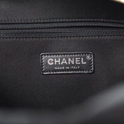 Chanel Canvas Rubber Airlines Large Zip Shopping Tote Black White Red 8 of 15