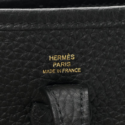 Hermes Taurillon Clemence Evelyne TPM Black 6 of 11