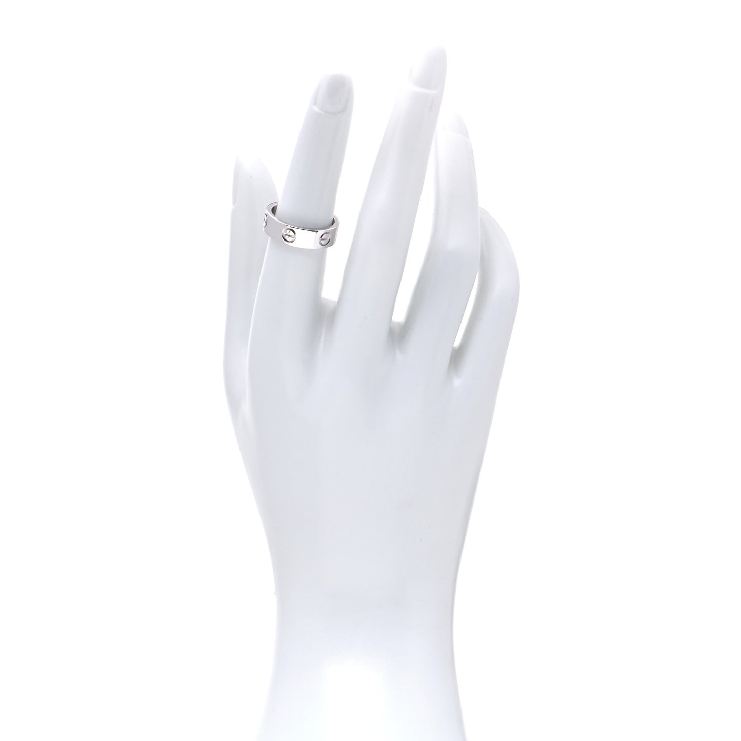 18K White Gold 5.5mm LOVE Ring 53 6.5