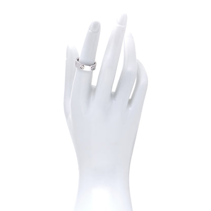 Cartier 18K White Gold 5.5mm LOVE Ring 53 6.5 2 of 5