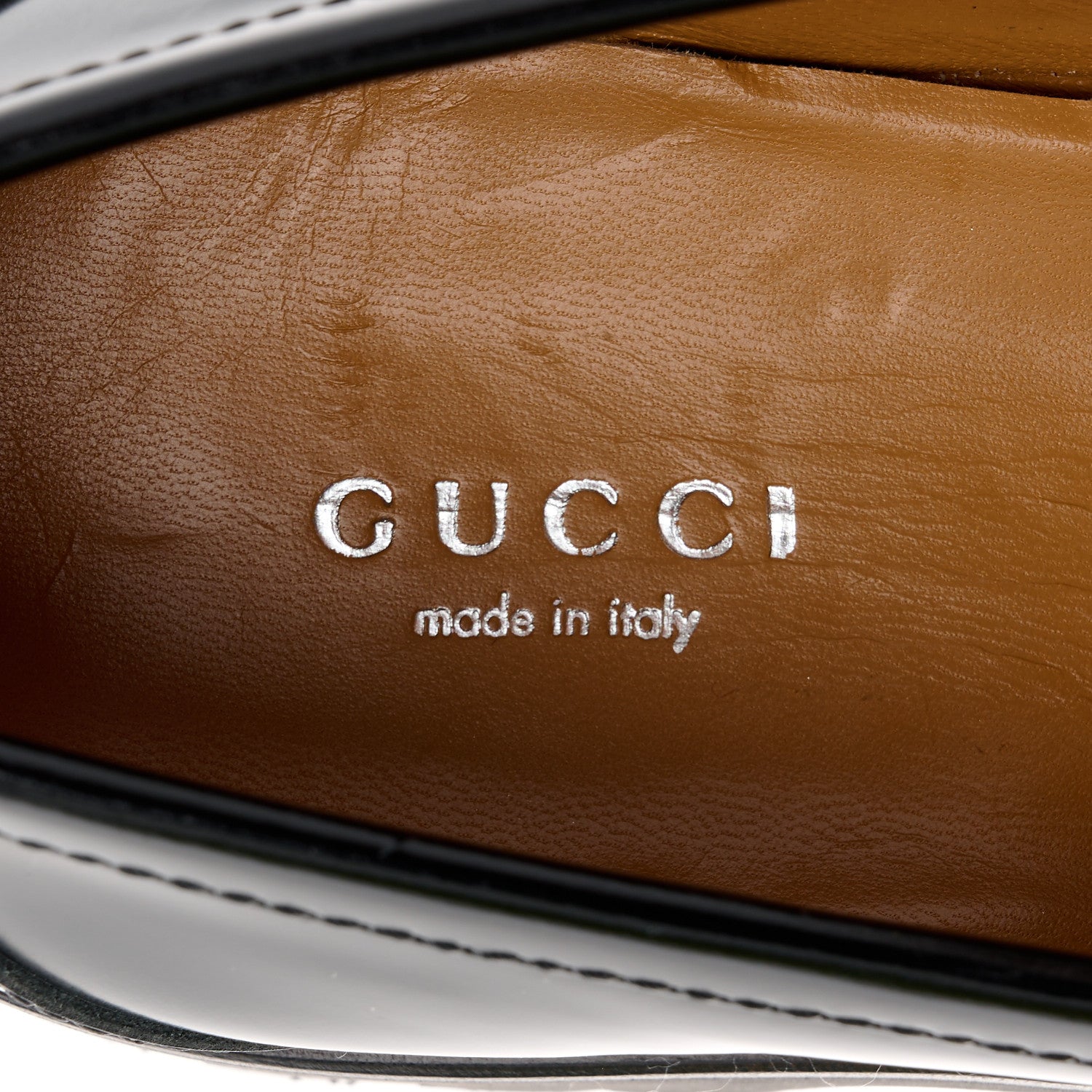 Gucci Cordovan Lux Womens Interlocking G Platform Lug Sole Loafers 37 Black Off White 7 of 10