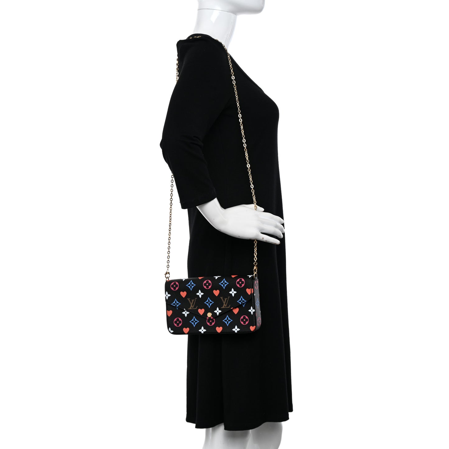 Game On Felicie Chain Wallet Black