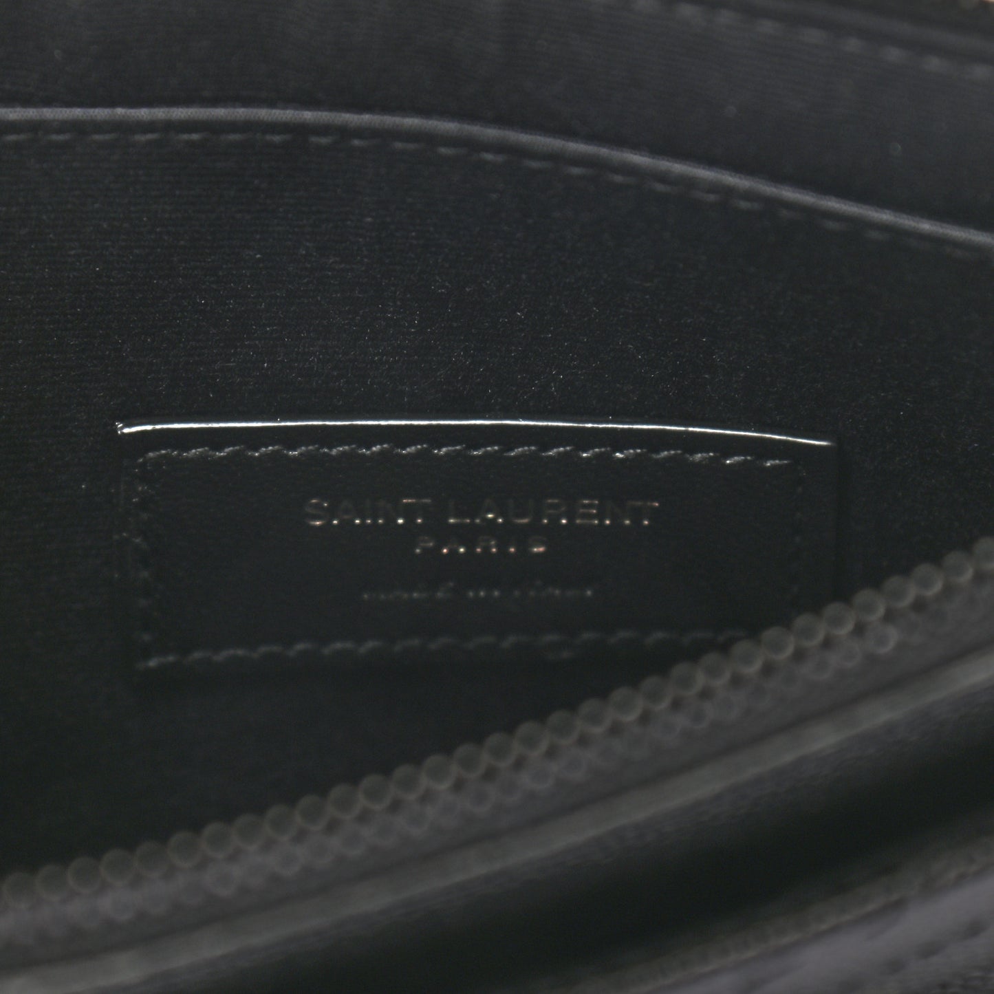 Grain De Poudre Chevron Monogram Bill Pouch Black