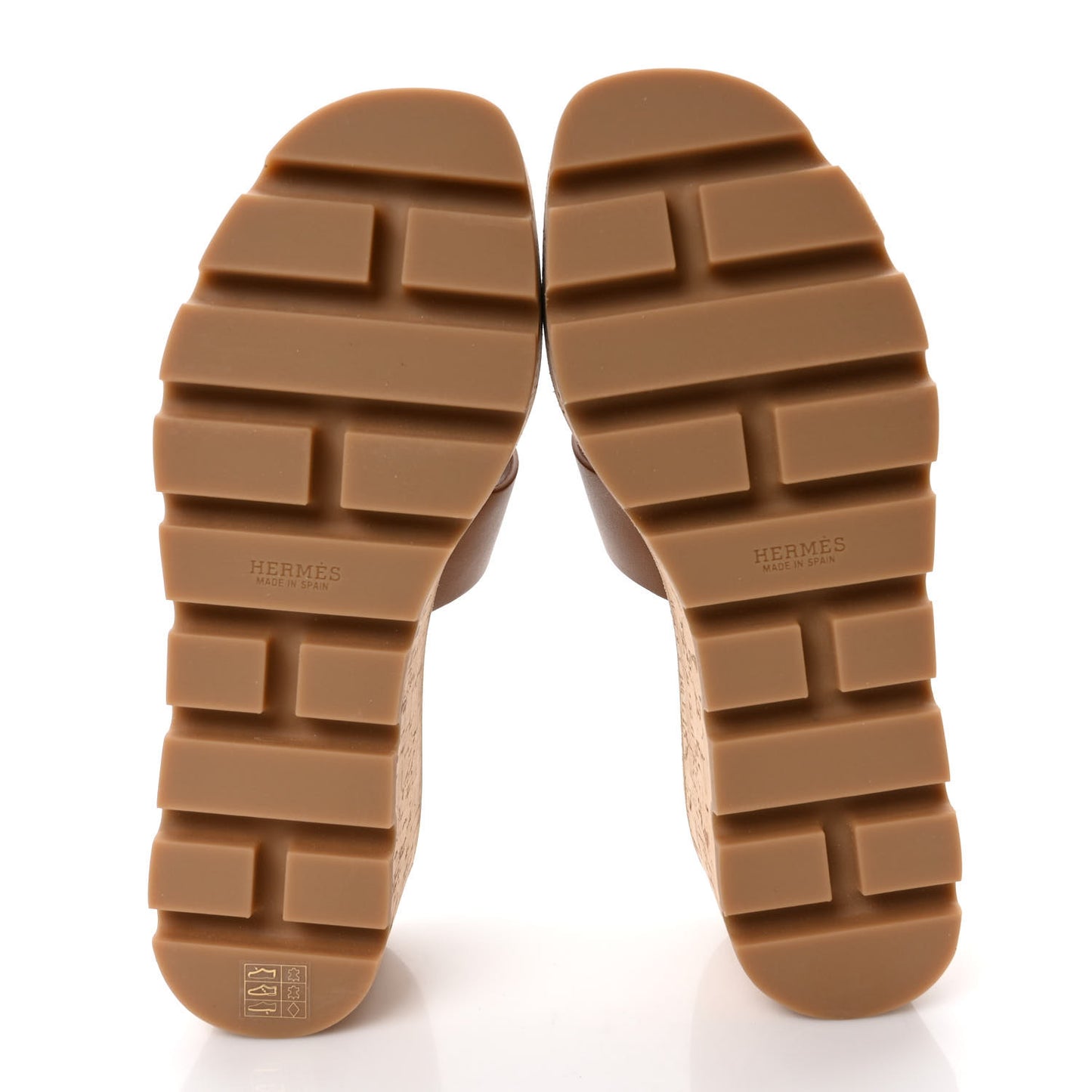 Calfskin Cork Eze 30 Sandals 36 Marron Glaise