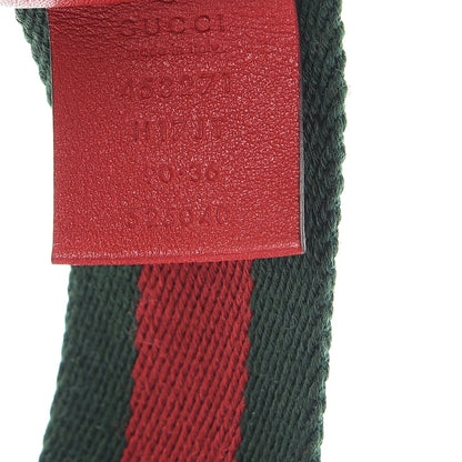 Gucci Web Feline D Ring Belt 90 36 Red Green 5 of 5