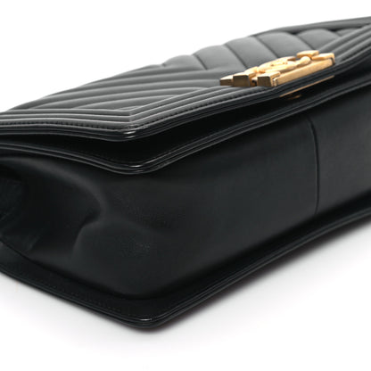 Chanel Calfskin Chevron Quilted Medium Boy Flap Black 8 of 10