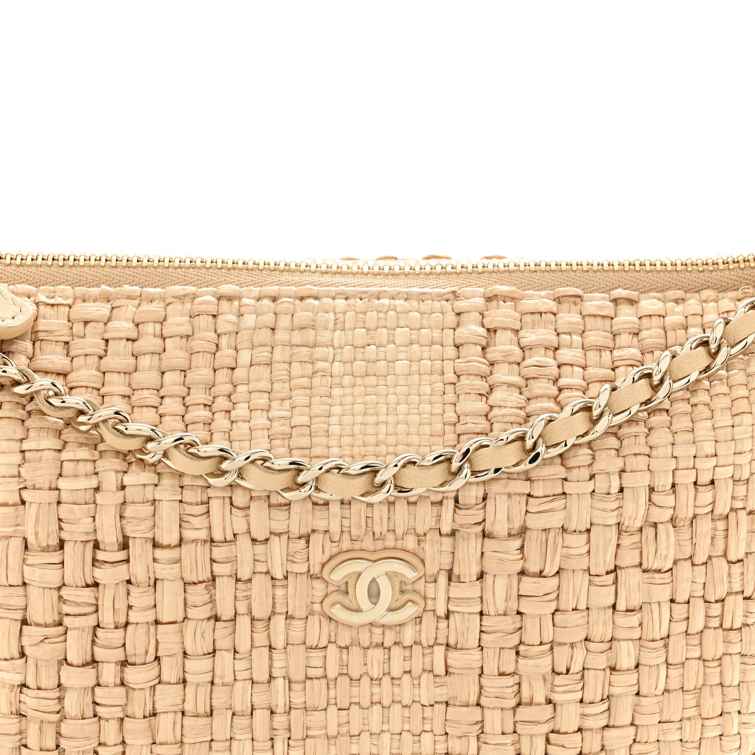 Chanel Raffia Other Shape With Chain Beige 7 of 10