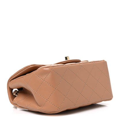 Chanel Lambskin Quilted Mini Square Flap Brown 4 of 10