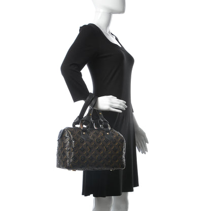 Louis Vuitton Monogram Sequins Eclipse Speedy 28 Black 2 of 12