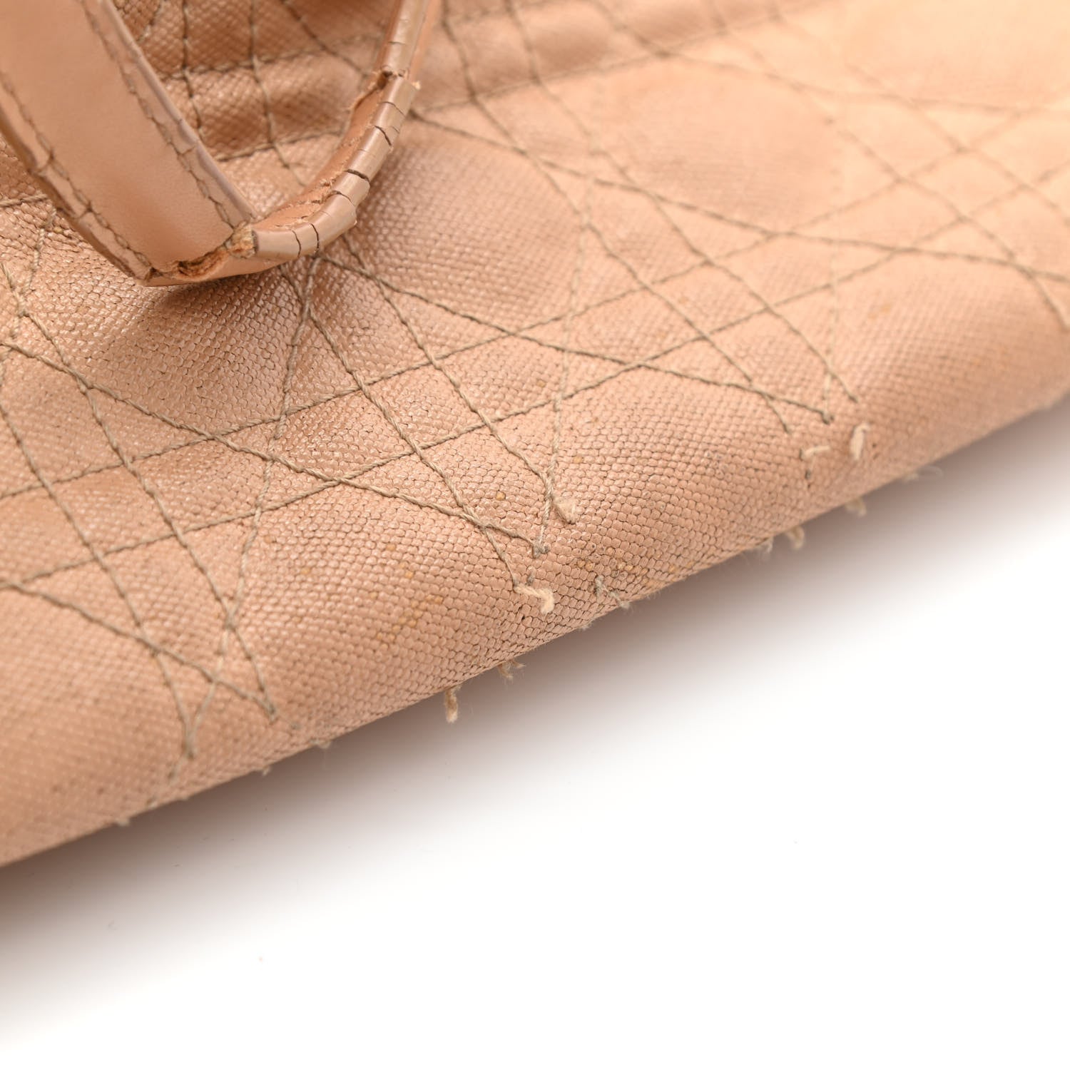 Christian Dior Coated Canvas Cannage Medium Panarea Tote Beige 18 of 19