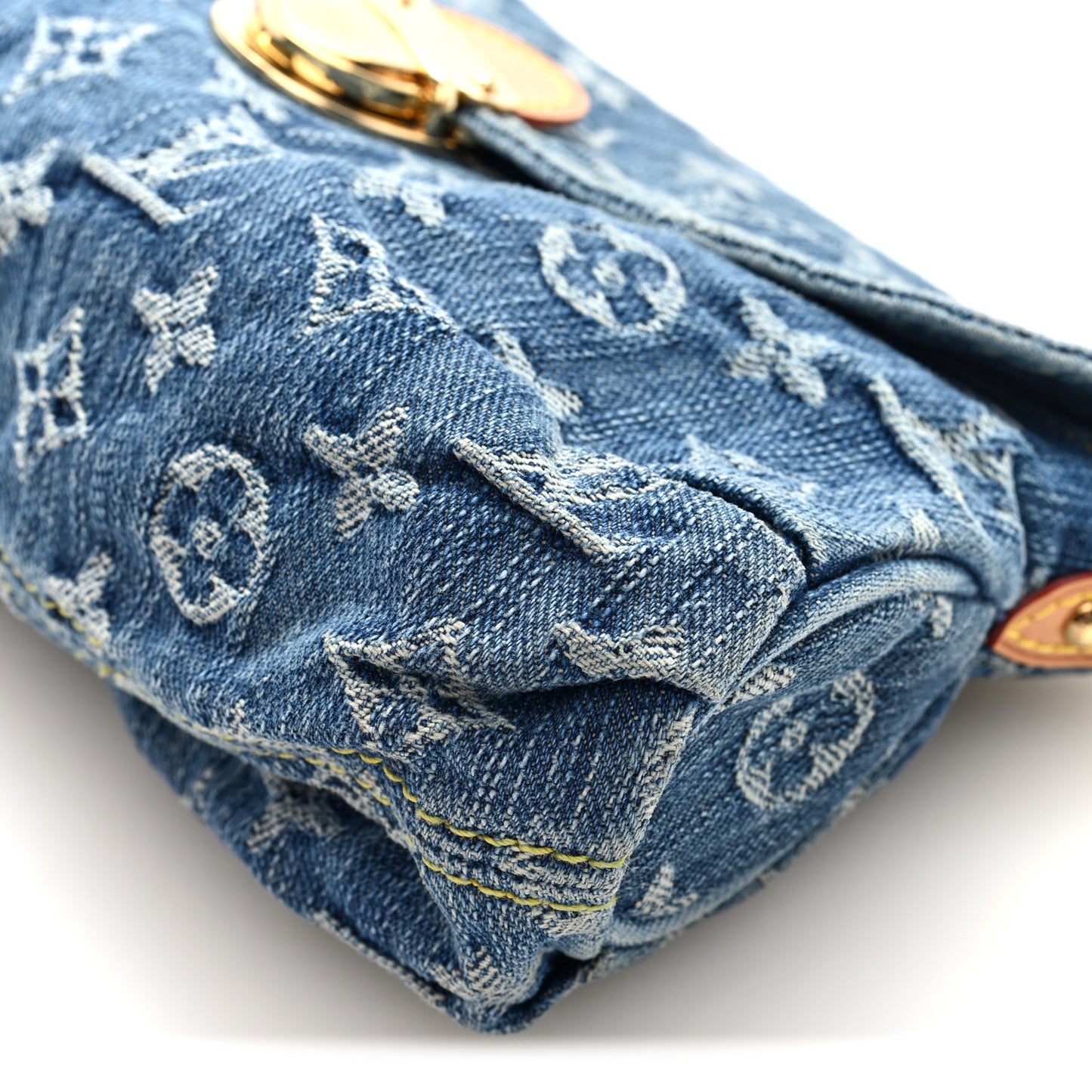 Monogram Denim Mini Pleaty Blue