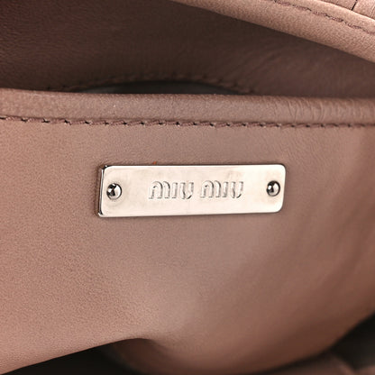 Miu Miu Nappa Matelasse Crystal Top Handle Tote Cammeo 6 of 12
